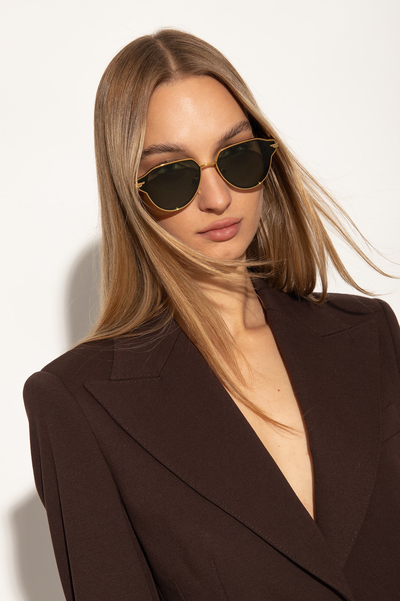 Gold Sunglasses Bottega Veneta - Vitkac AS